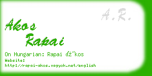 akos rapai business card